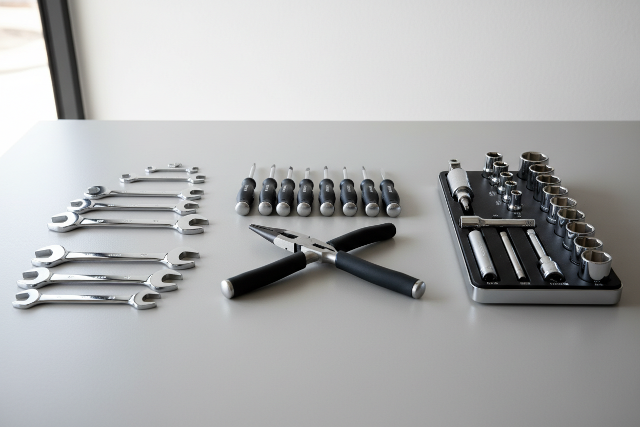 Image d’outils mécanique propre sobre 